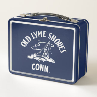 1950s Oude Lyme Shores Tin Lunchbox Classic