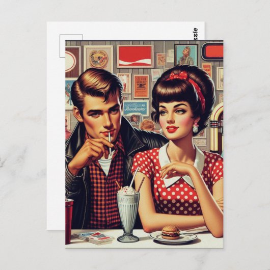 1950s Paar Briefkaart (Voorkant / Achterkant)