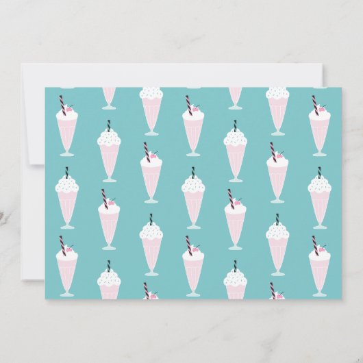 1950s Retro Diner Verjaardagsfeestje Uitnodiging - (Achterkant)