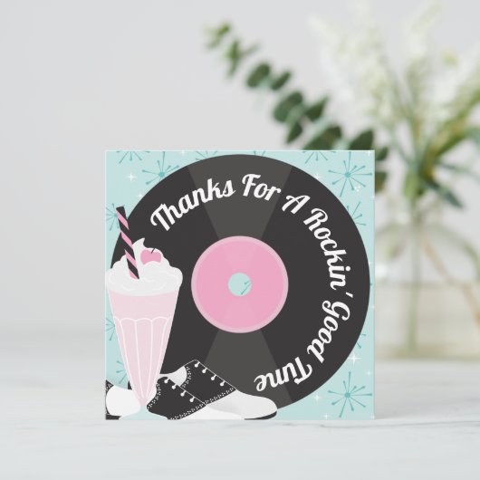 1950s Retro Diner Verjaardagskaart – Sock H Kaart (Staand voorkant)