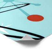 1950's Retro Red & Blue Birthday Party  Poster (Hoek)