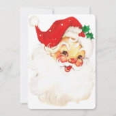1950s Retro Sinterklaas Aangepaste Kerstmis Feestdagenkaart (Voorkant)