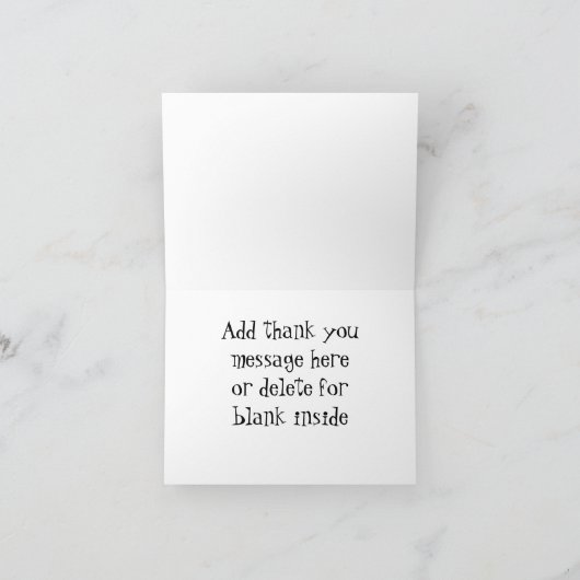 1950s Rock n Roll Anniversaire Merci Carte de note (Intérieur)