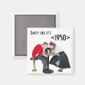 1950's Soda Shop Paar Magneet (Voorkant / Achterkant)