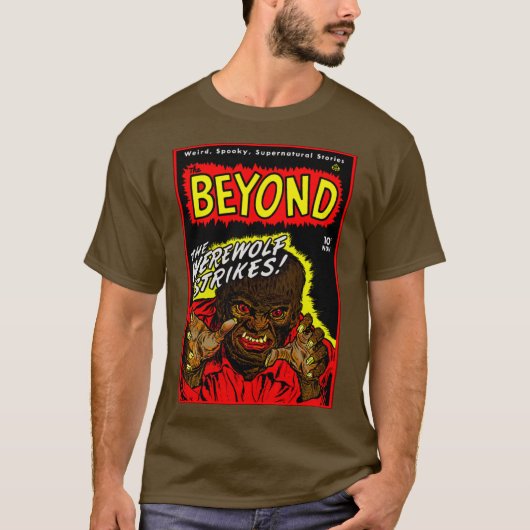 1950's 'The BEYOND' Horror Comics T-shirt (Voorkant)