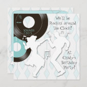 1950's Theme Birthday Invitations (Devant / Derrière)