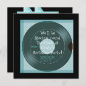 1950's Theme Birthday Invitations (Devant / Derrière)