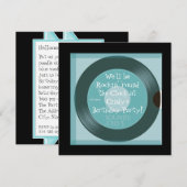 1950's Theme Birthday Invitations (Devant / Derrière)