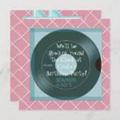 1950's Theme Birthday Invitations (Devant / Derrière)