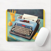 1950s typemachine en afbeelding muismat (Met muis)