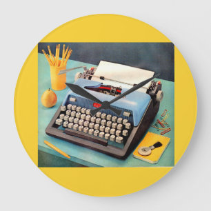 1950s typemachine grote klok