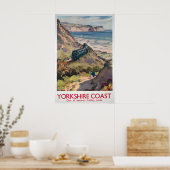 1950s Yorkshire Coast Travel Poster Vintage (Cuisine)