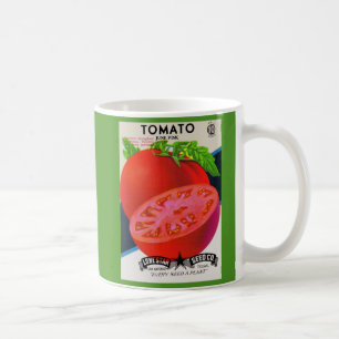 1950s zaadpakket tomaten afdrukken koffiemok