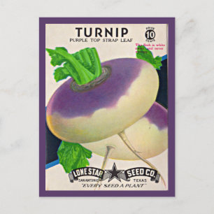 1950s zaadpakket turnips druk briefkaart