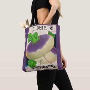 1950s zaadpakket turnips druk draagtas