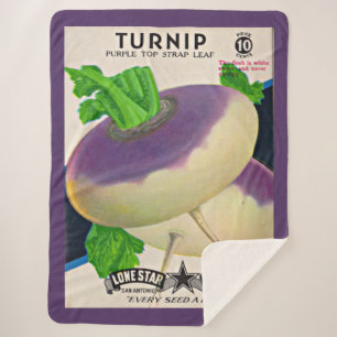 1950s zaadpakket turnips druk sherpa deken