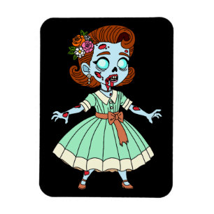 1950s Zombie Meisje Magneet