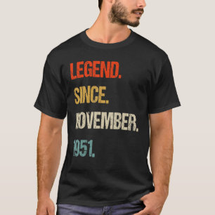  1951 72e verjaardag retro 72 jaar oud t-shirt
