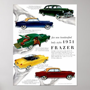 1951 Frazer automobile & Poster