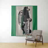 1951 groene Plymouth Cranbrook-autodruk Wandkleed (In situ)