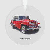1951 Jeepster-acrylornament Ornament (achterkant)