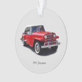 1951 Jeepster-acrylornament Ornament (voorkant)