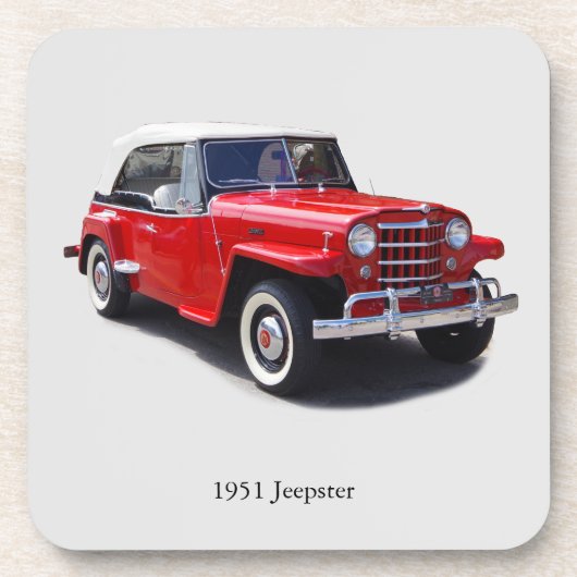 1951 Jeepster top up set of 6 dessous de verre (Devant)