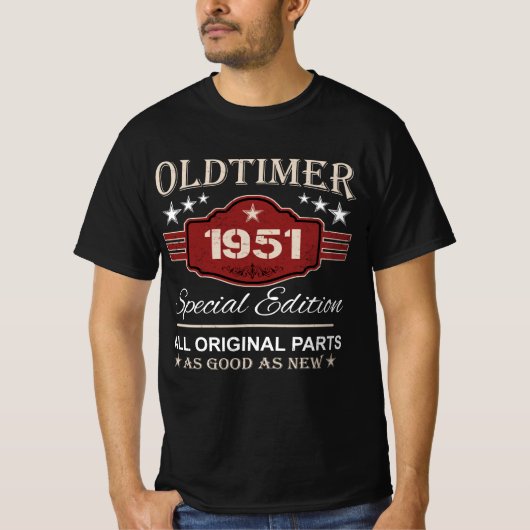  1951 Retro Birthday - Oldtimer Gift T-shirt (Voorkant)