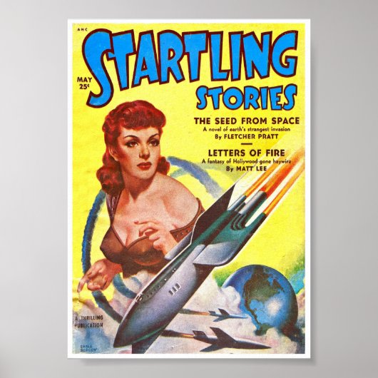 1951 SCHITTERENDE VERHALEN Sci Fi PULP MAG Poster (Voorkant)