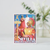 1951 Sevilla Espagne carte postale voyage vintage (Debout devant)