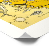 1952 Florida Attracties 12x16 Kaart Poster (Hoek)