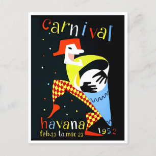 1952 Havana Carnival vintage briefkaart