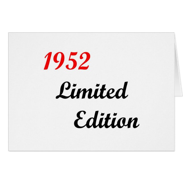 1952 Limited Edition (Voorkant Horizontaal)