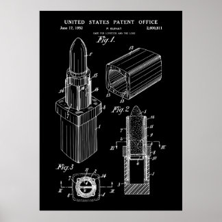 1952  Lipstick patent art Poster