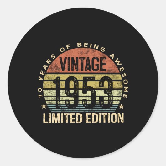 1953 70 70ste ronde sticker (Voorkant)