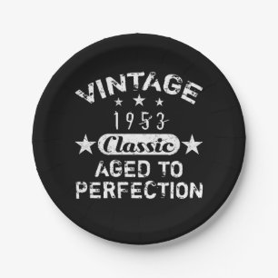  1953 70e verjaardag papieren bordje