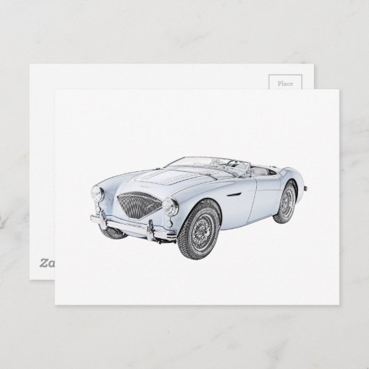 1953 Austin-Healey 100 Briefkaart (Voorkant / Achterkant)