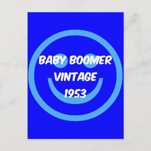 1953 baby Boomer Briefkaart (Voorkant)
