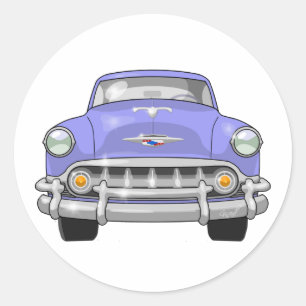 1953 Chevrolet Bel Air Front Uitzicht Ronde Sticker