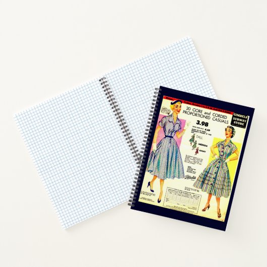 1953 Gimbels Subway Store-jurk, advertentie Notitieboek (Binnen)