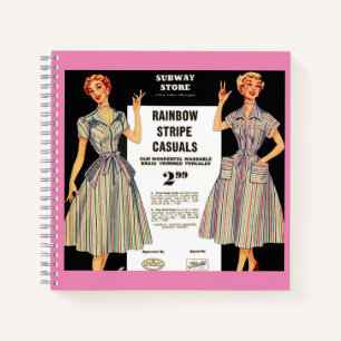 1953 Gimbels Subway Store-jurk en Notitieboek