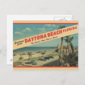 1953 groeten van het Briefkaart van Daytona Beach (Voorkant / Achterkant)