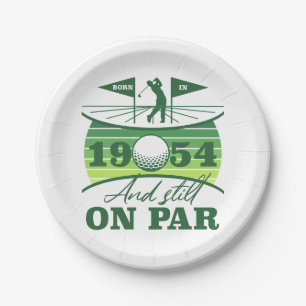 1954 70e verjaardag Golf Humor Papieren Bordje