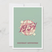  1954 70e verjaardag retro party Uitnodiging (Achterkant)