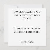  1954 70ste verjaardag roze kaart (Achterkant)