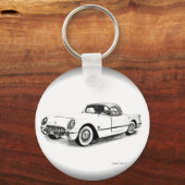 1954 Chevrolet Corvette Key chain Sleutelhanger (Voorkant)