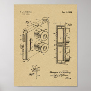 1954 Kunsttekenafdrukken met dubbele camera Poster