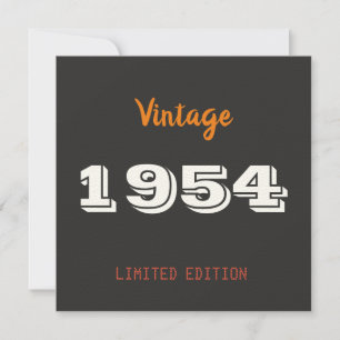 1954 limited edition 60ste verjaardag cadeau bedankkaart
