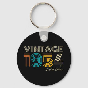  1954 Limited Edition 70th Birthday Button Sleutelhanger