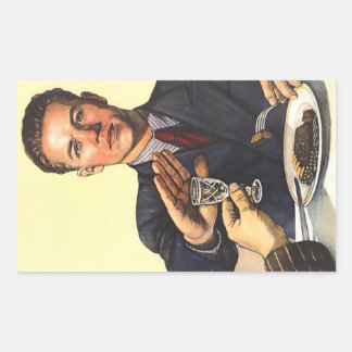 1954 Sovjet-Poster tegen alcohol Rechthoekige Sticker